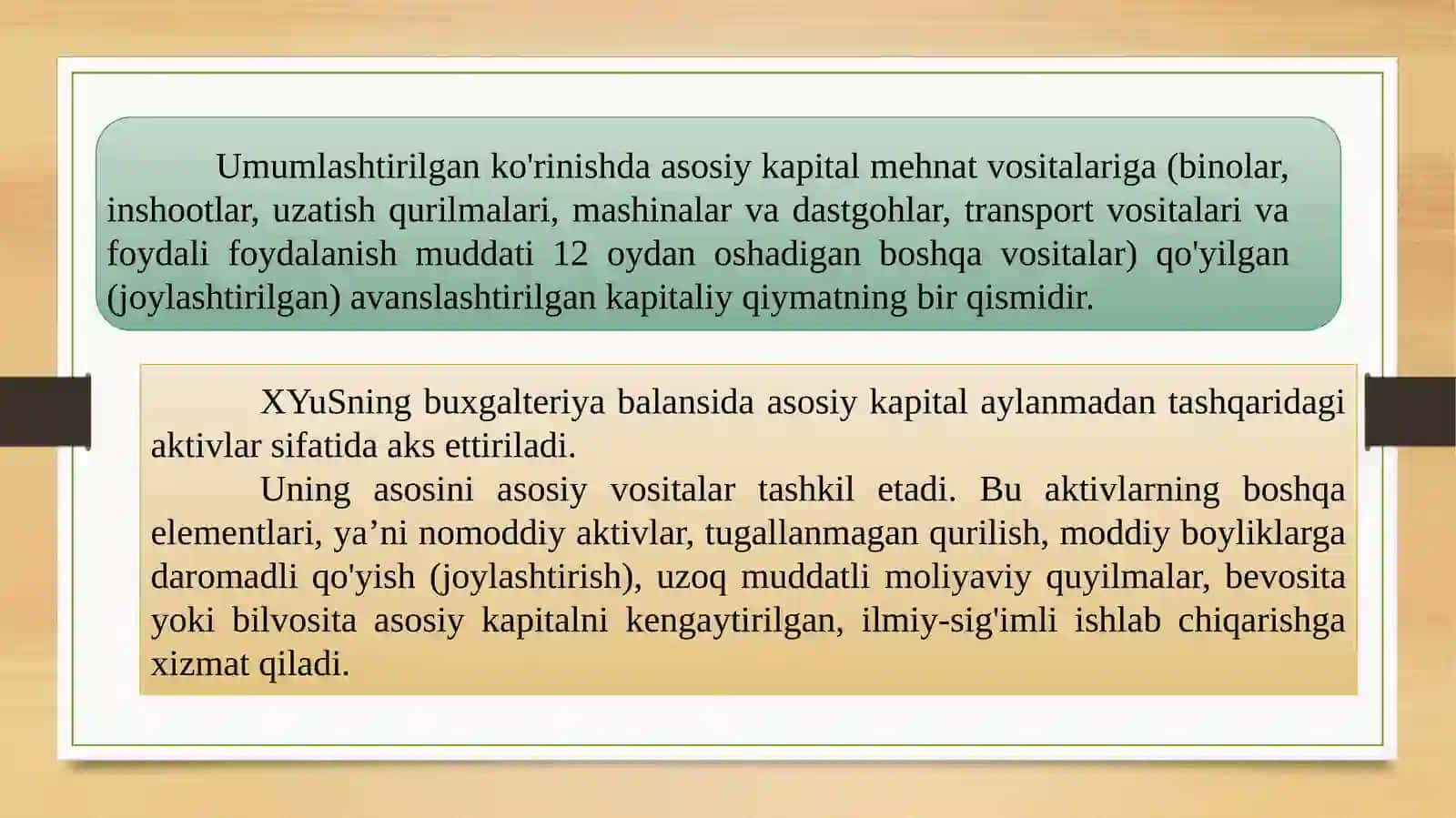 ASOSIY VA AYLANMA KAPITAL DOIRAVIY AYLANISHINING MOLIYAVIY ASPEKT (JIHAT)LARI 4