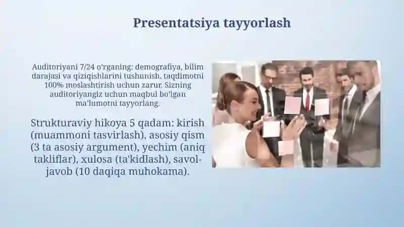 Kasbiy muloqot uslubiyati va qoidalari 4