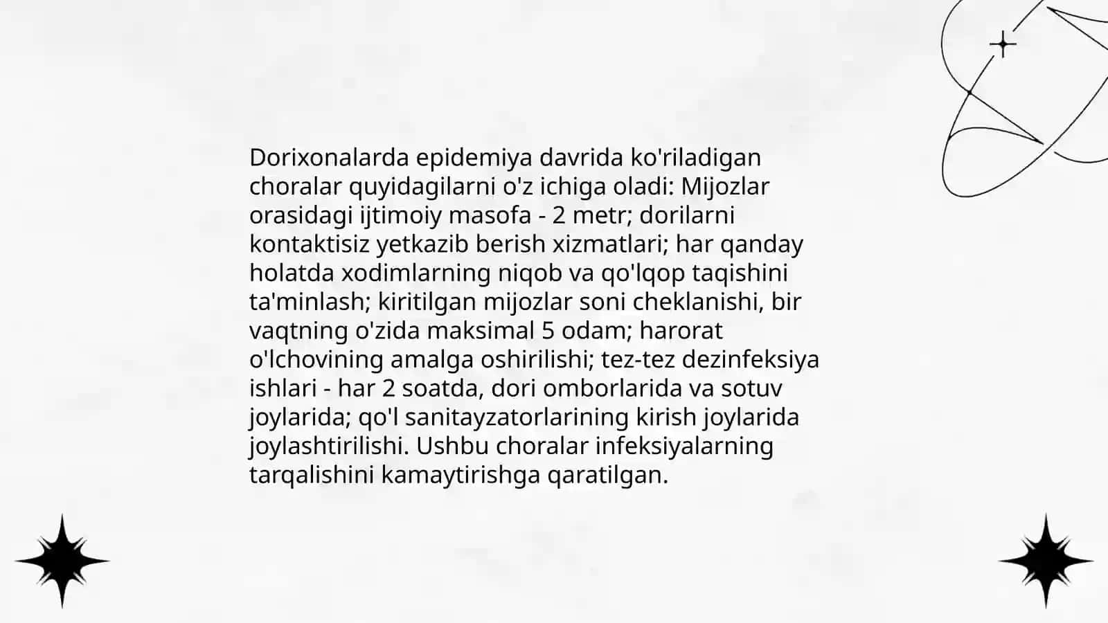 Dorixonalarda sanitar va epidemiyaga qarshi tartibni taminlashning geginik jihatlari 4
