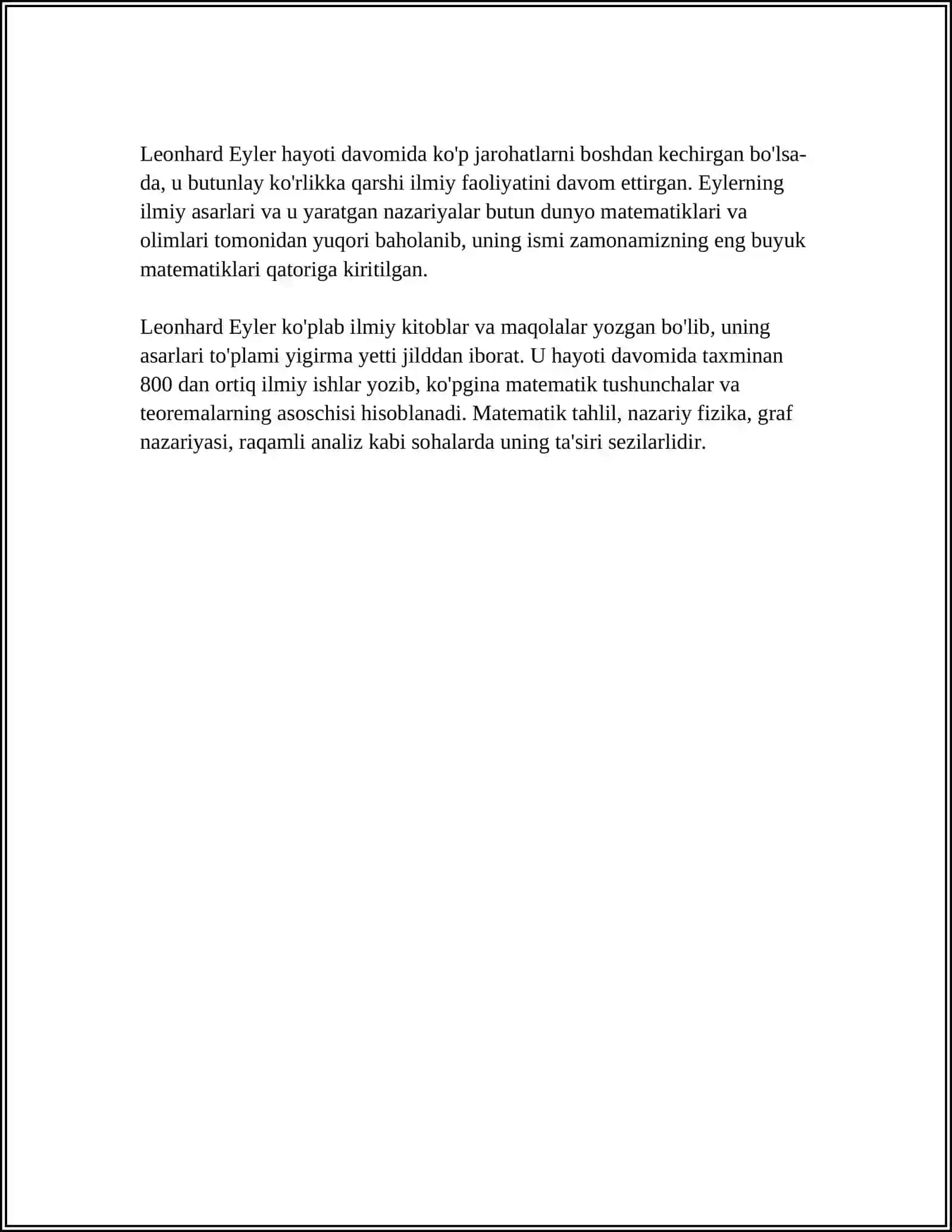 L. EYLER.JON VONN.RENE DEKART HAYOTI VA ILMIY FOALYATLARINI ORGANISH 4