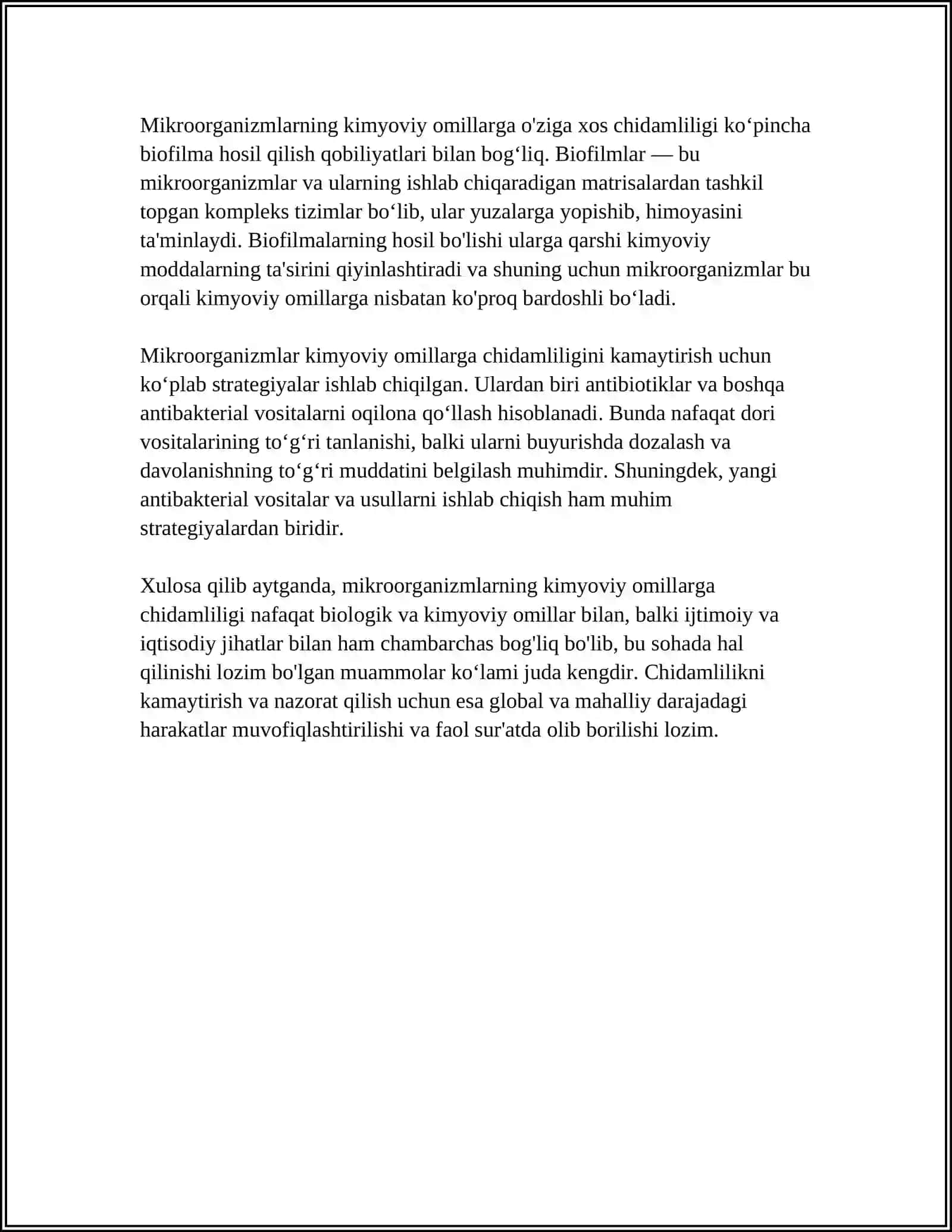 MIKRORGANIZMLARGA KIMYOVIY OMILLARNING TASIRI 4