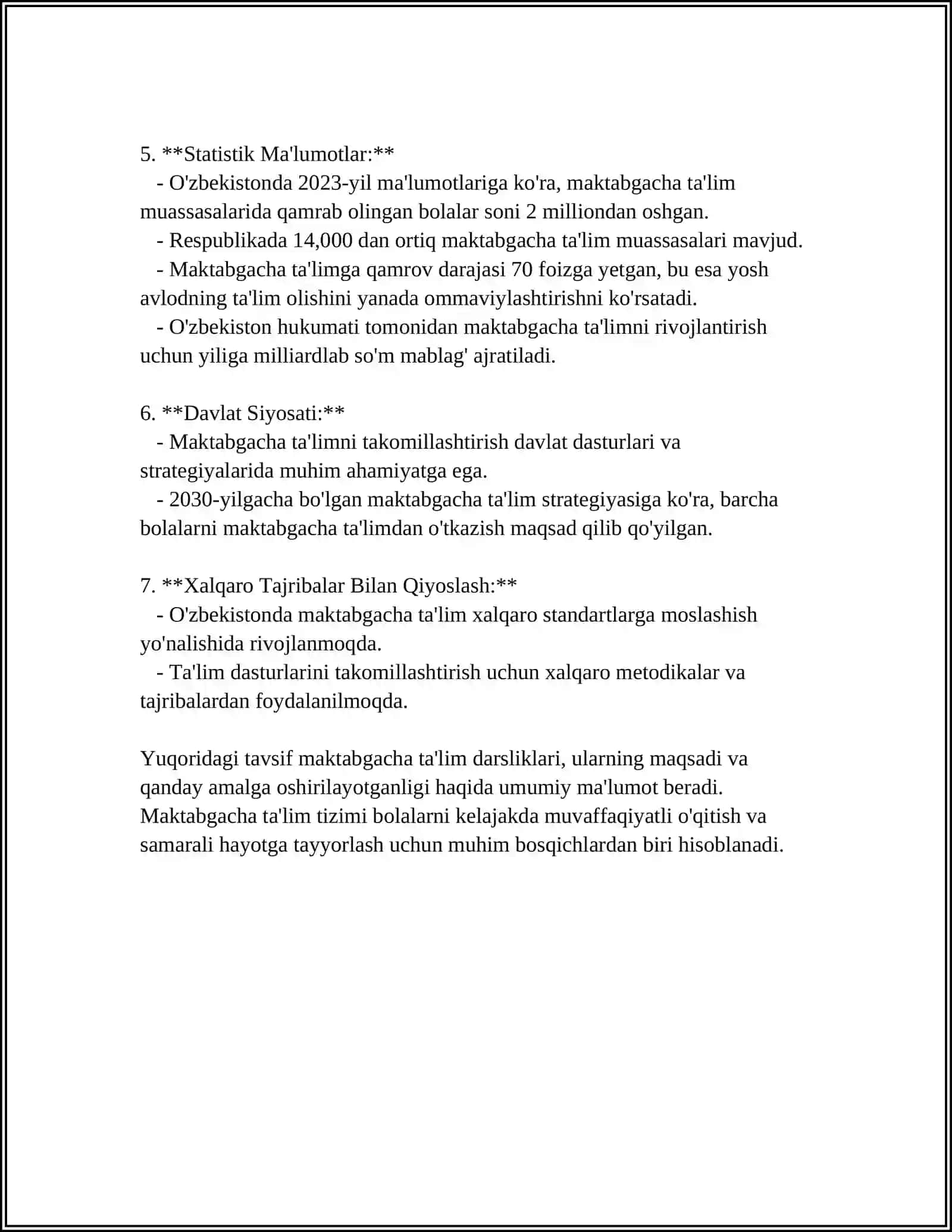 MAKTABGACHA TA'LIMGA OID DARSLIKLAR, ÓQUV QÓLLANMALAR TAHLILI 4