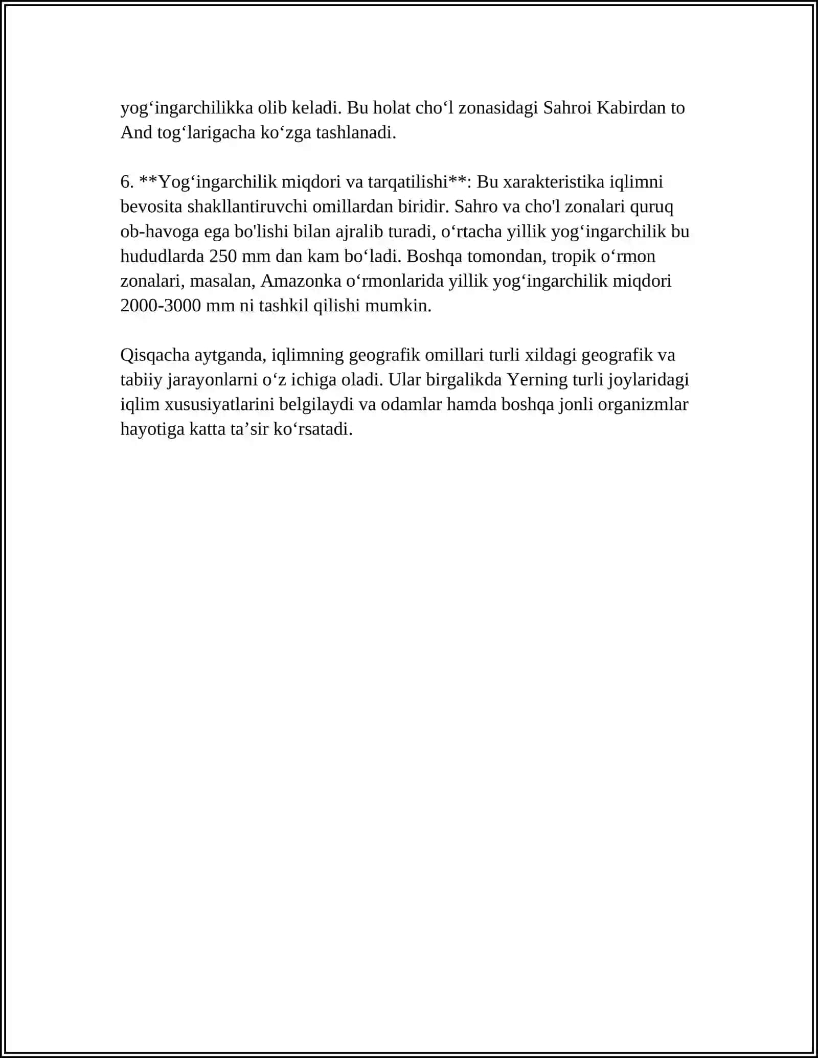 IQLIMNING GEOGRAFIK OMILLARI VA ULARNING TAHLILI 4