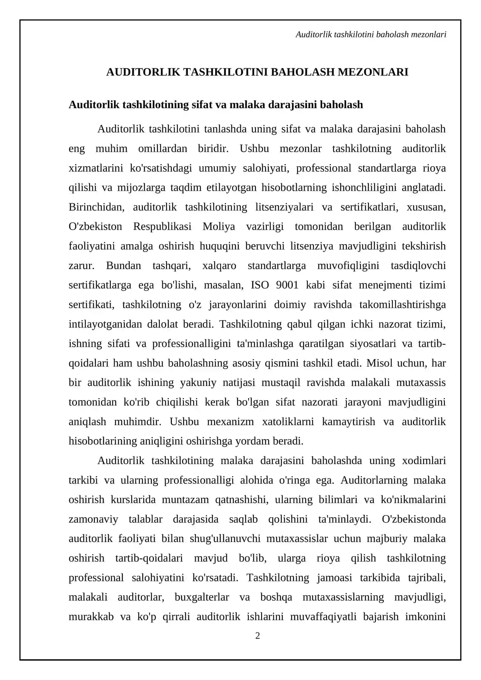 Auditorlik tanlash 4