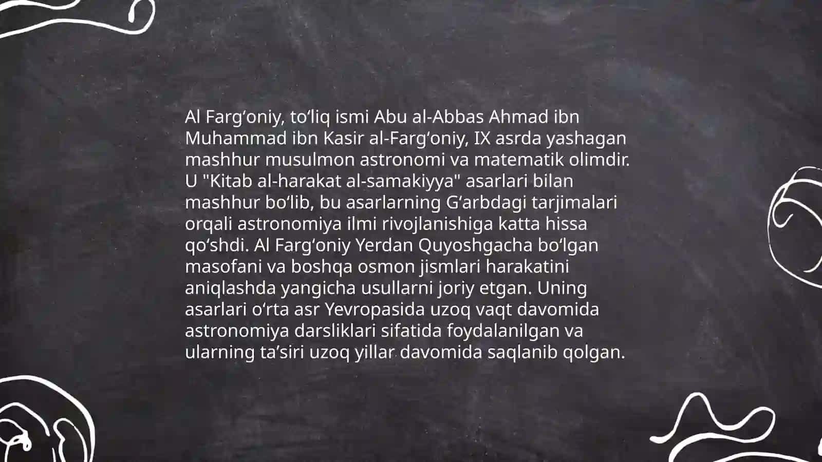 Ahmad Al Fargʻoniyning ilmiy merosi 4