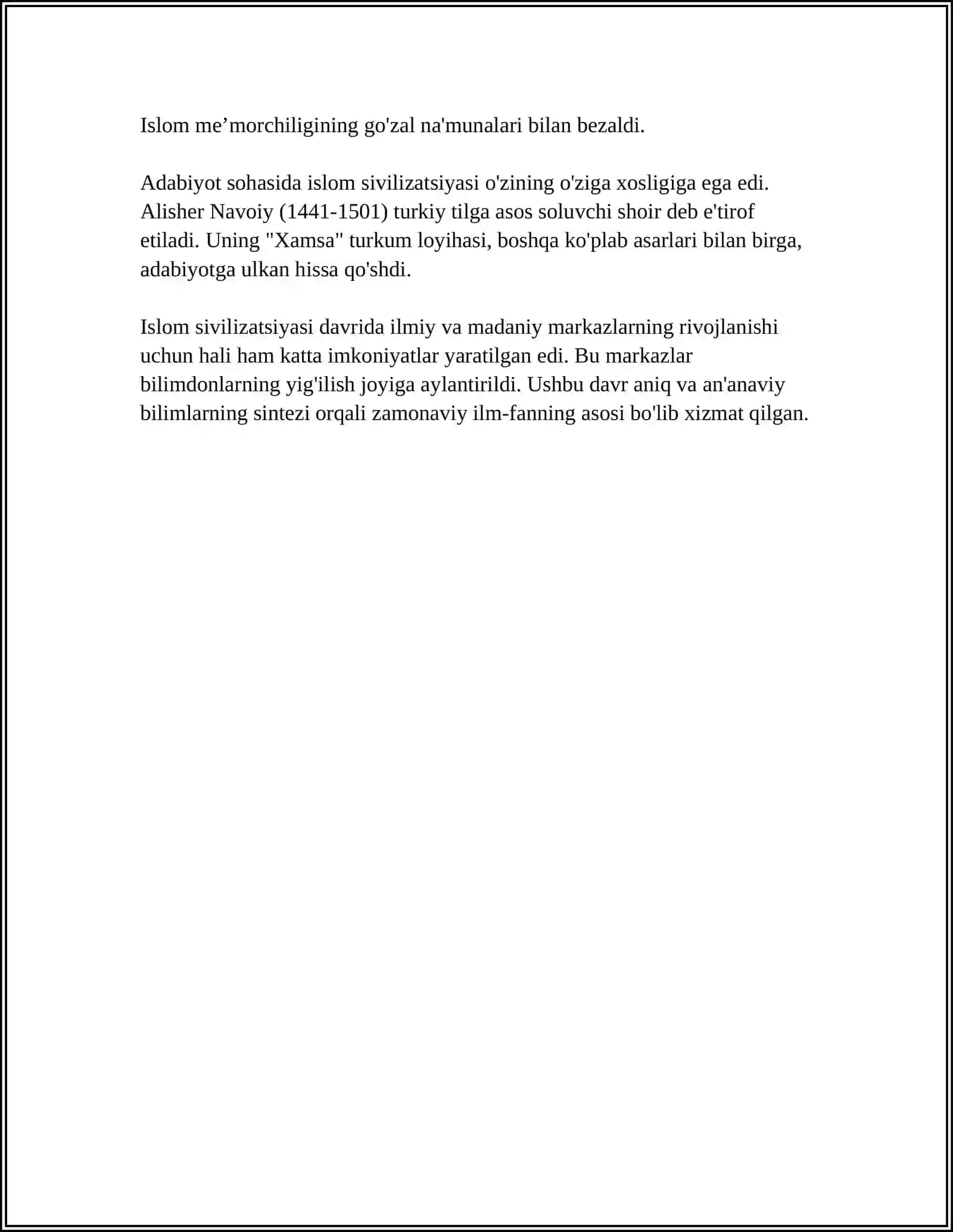 ILK O'RTA ASRLARDA SHARQ, ARAB XALIFALIGI 4