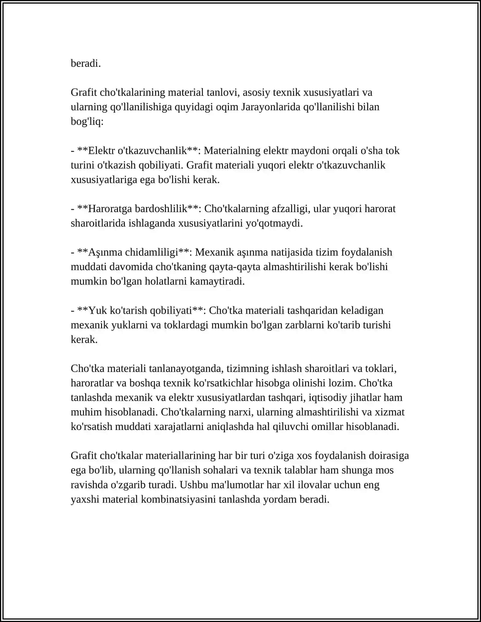 MIS- GRAFIT CHOʻTKALARI VA ULARNING VAZIFALARI 4