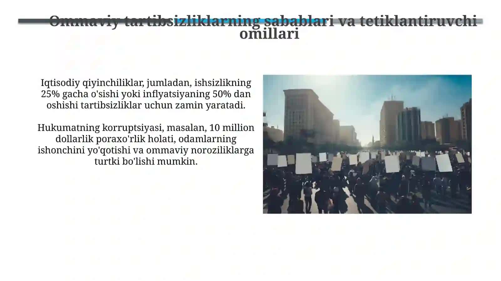 Ommaviy tartibsizliklar 4