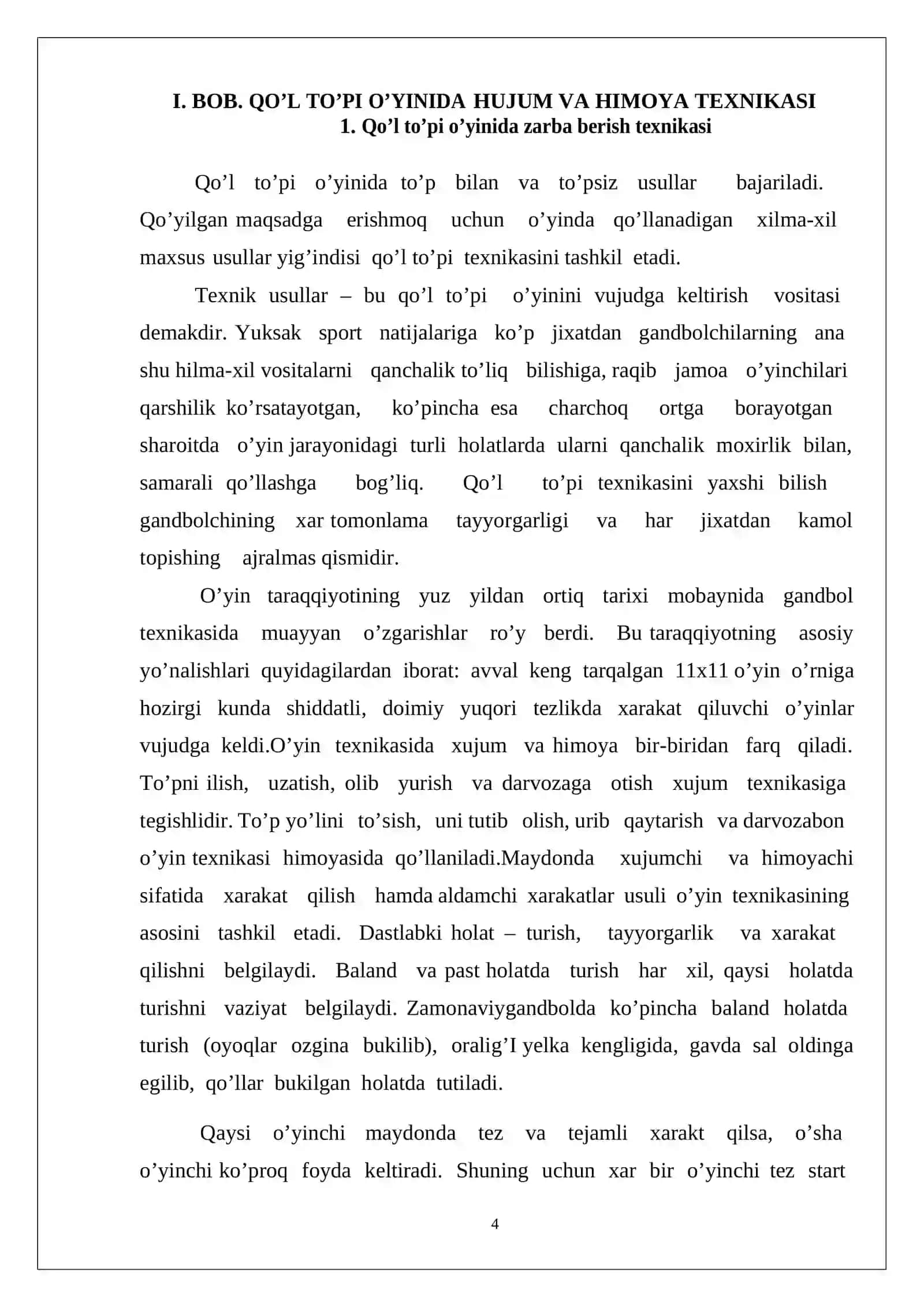 Qo‘l to‘pi o‘yinida xujum o‘yini texnikasi va taktikasi 4