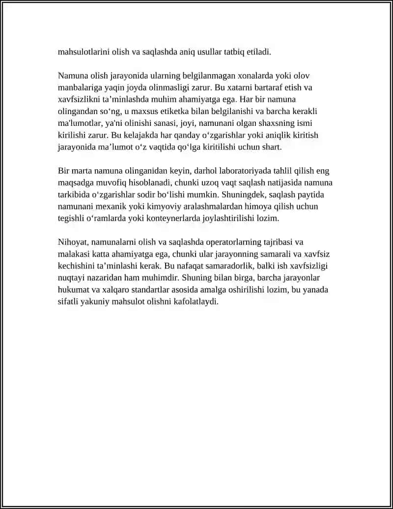 NEFTNI QAYTA ISHLASH SANOATI QUYI OKTANLI BENZININING FRAKTSION TARKIBINI ANIQLASH 4