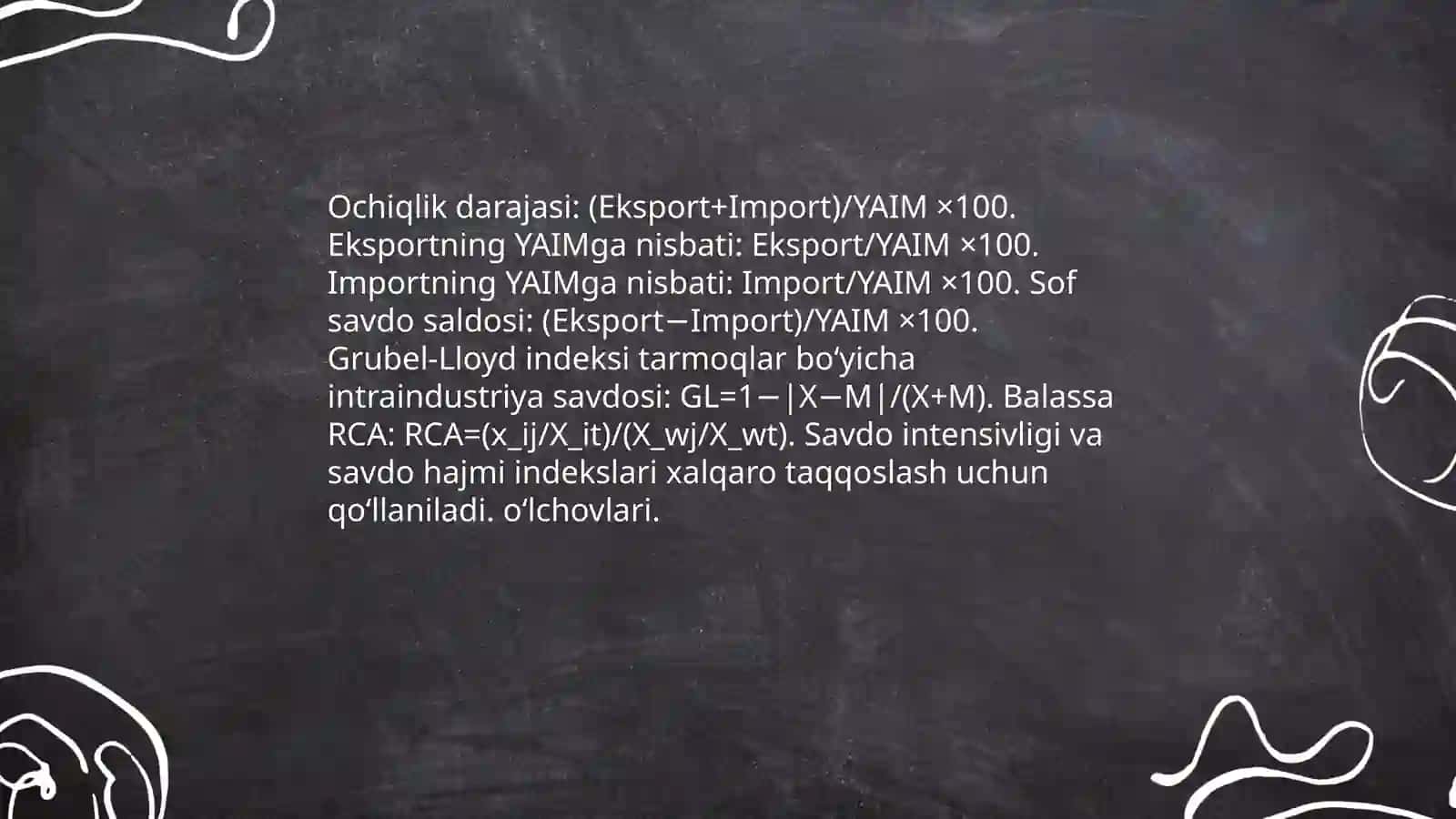 Tashqi savdo va milliy iqtisodiyotning ochiqlik darajasi 4
