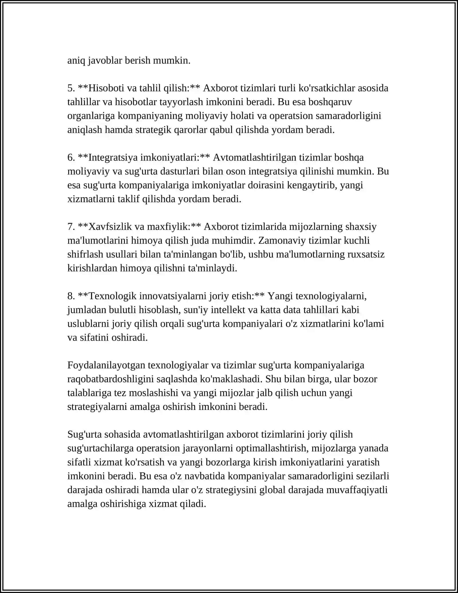 SUG’URTA FAOLIYATIDA AVTOMATLASHTIRILGAN AXBOROT TECNOLOGIYA VA TIZIMLARINI JORIY QILINISHI 4