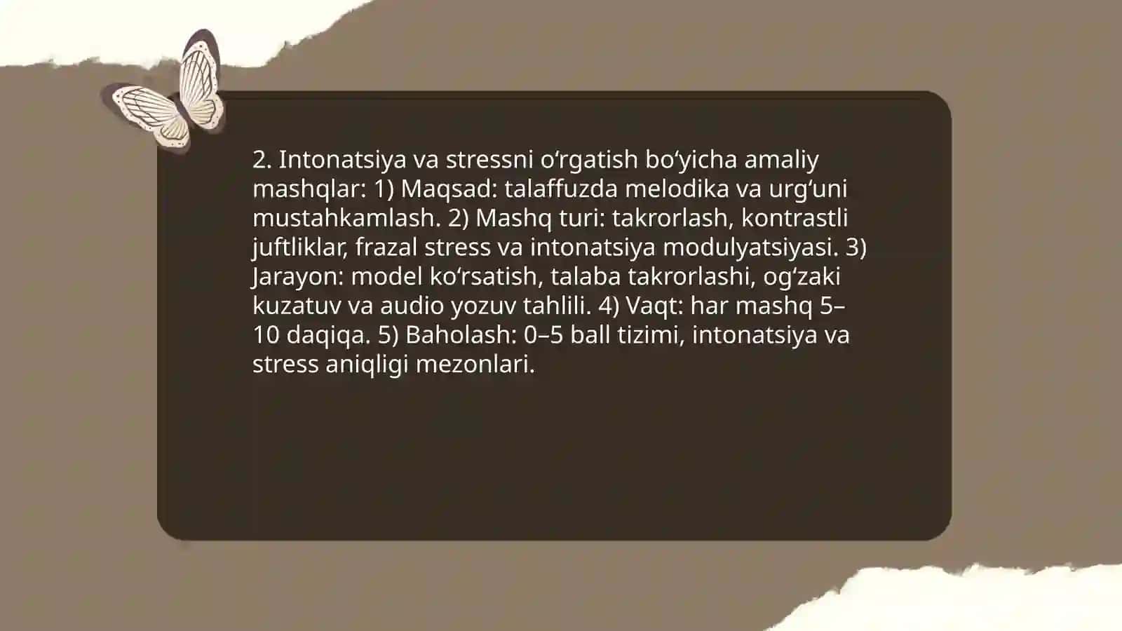 Ózbek tili nutq uskublarini amaliy mashqlarida órganish 4