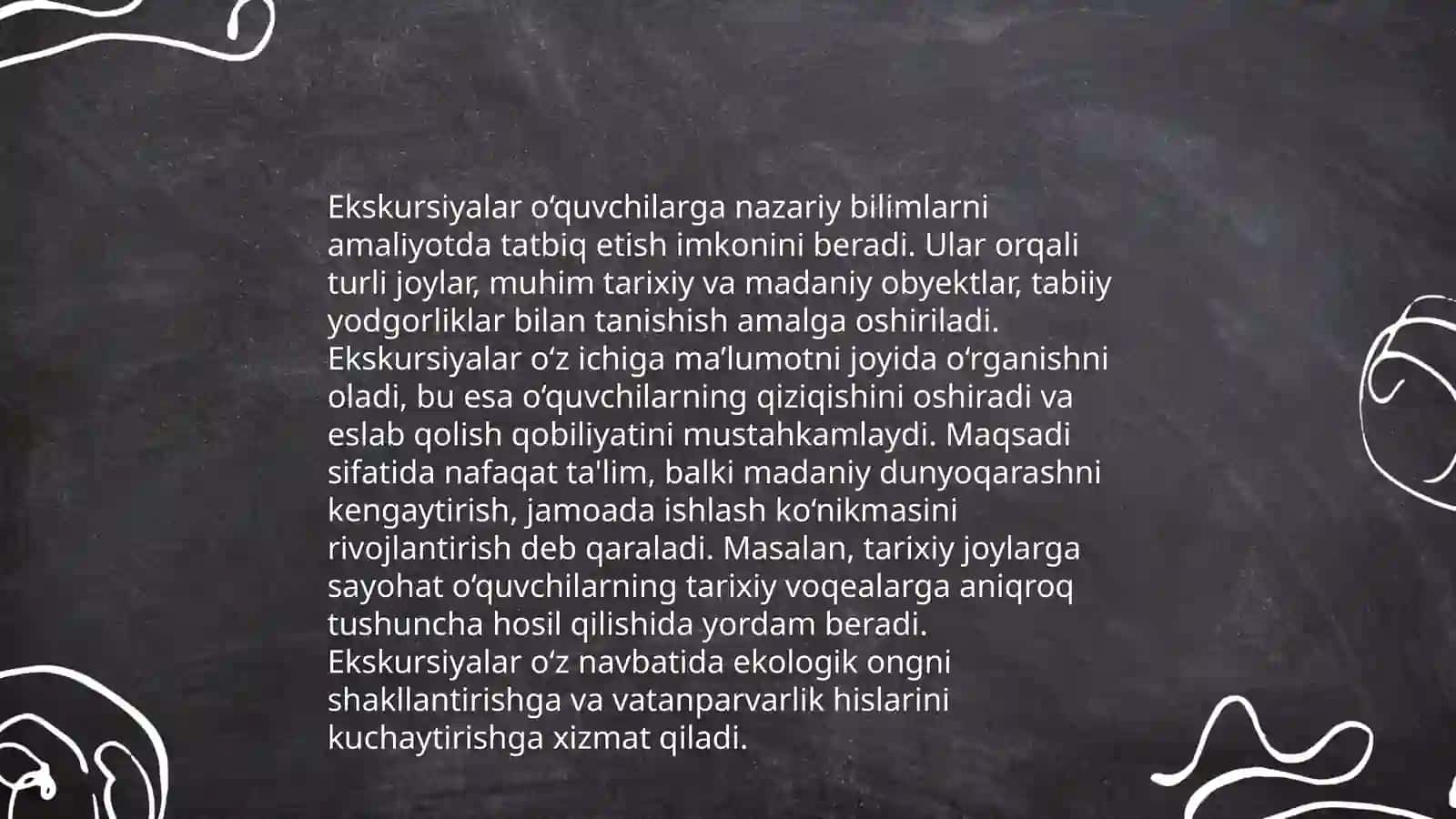 Maktabgacha ta'lim tashkilotlarida talim shakli Mashgulotga tarbiyachining inovatsion yondashuvi Maktabgacha ta'lim tashkilotlarida ekskursiyani o'tkazish mazmuni 4