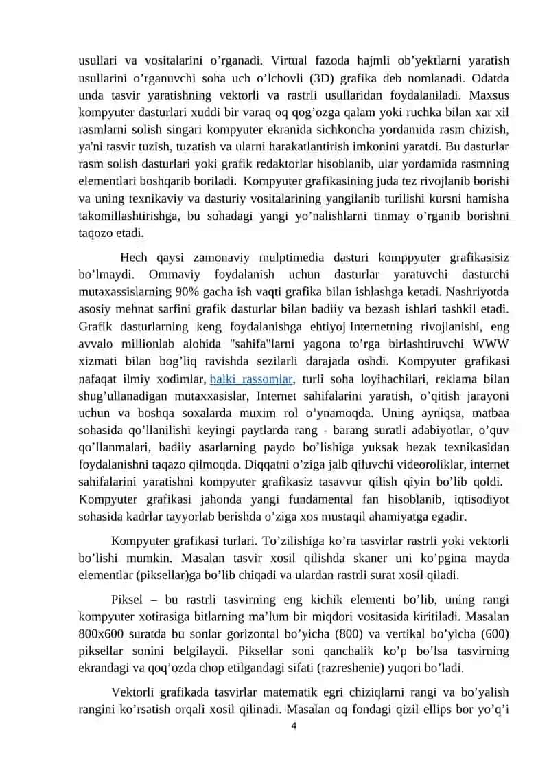 Kompyuter grafikasi 4