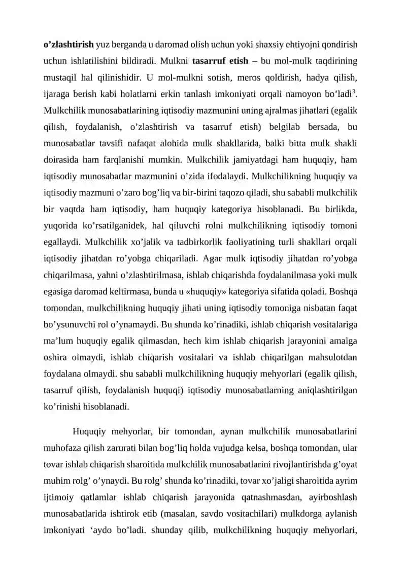 MULKCHILIK SHAKLLARI O'ZGARISHINING YO'LLARI VA USULLARI 4