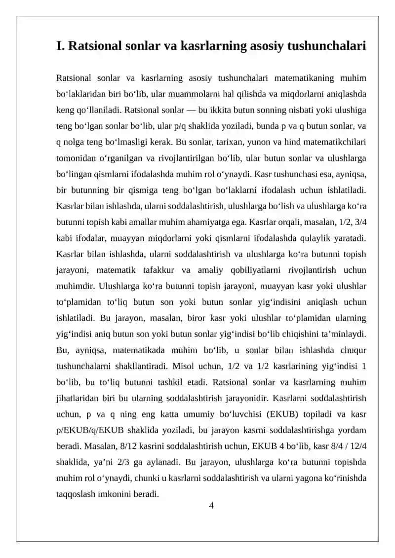 Ratsional sonlar. Ulush tushunchasi. Kasr tushunchasi, ulushlarga koʻra butunni topish 4
