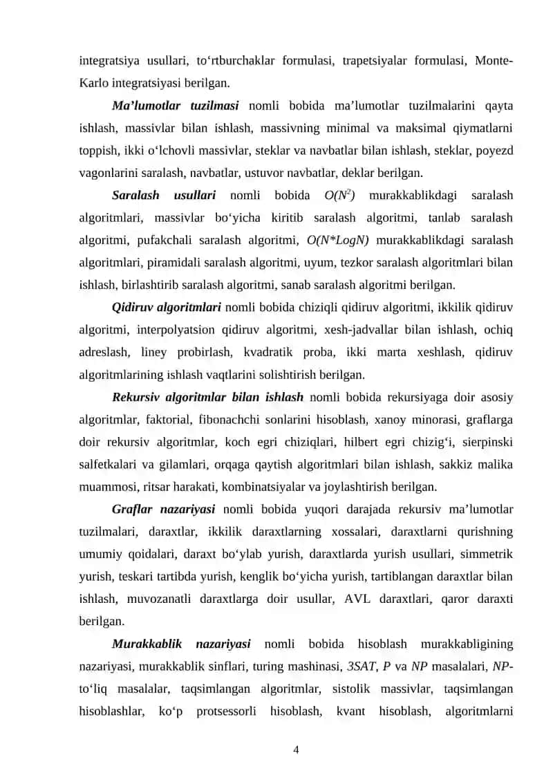Algoritmlarni loyihalashtirish va tahlil qilish 4