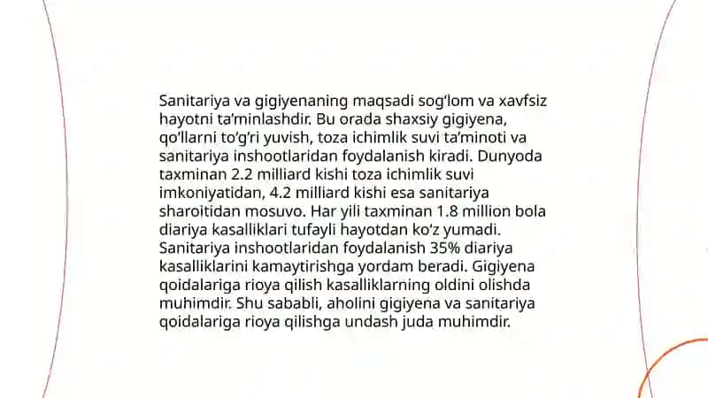 Sanitariya va gigiyena fanining maqsad va vazifasi 4