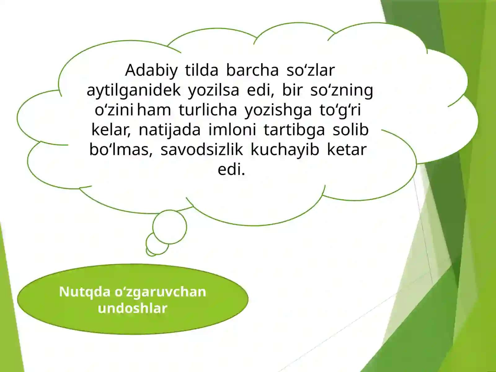 NUTQDAO‘ZGARUVCHI UNDOSHLAR 4