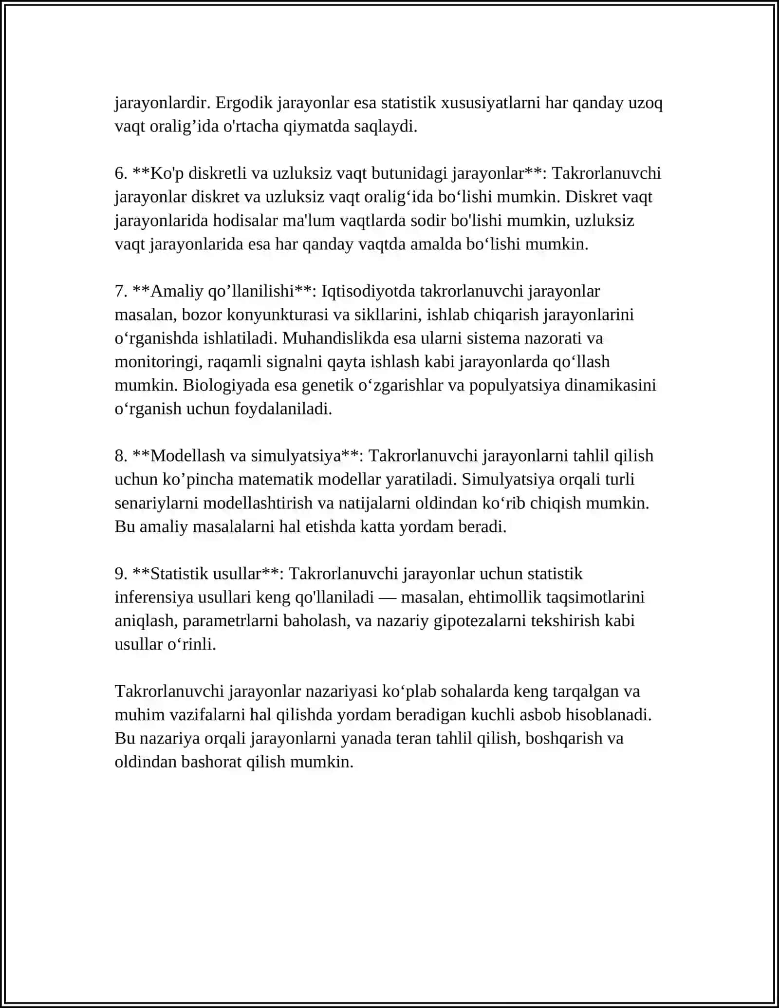 ICHMA- ICH JOYLASHGAN TAKRORLANUVCHI JARAYONLARNI TASHKIL ETISH 4
