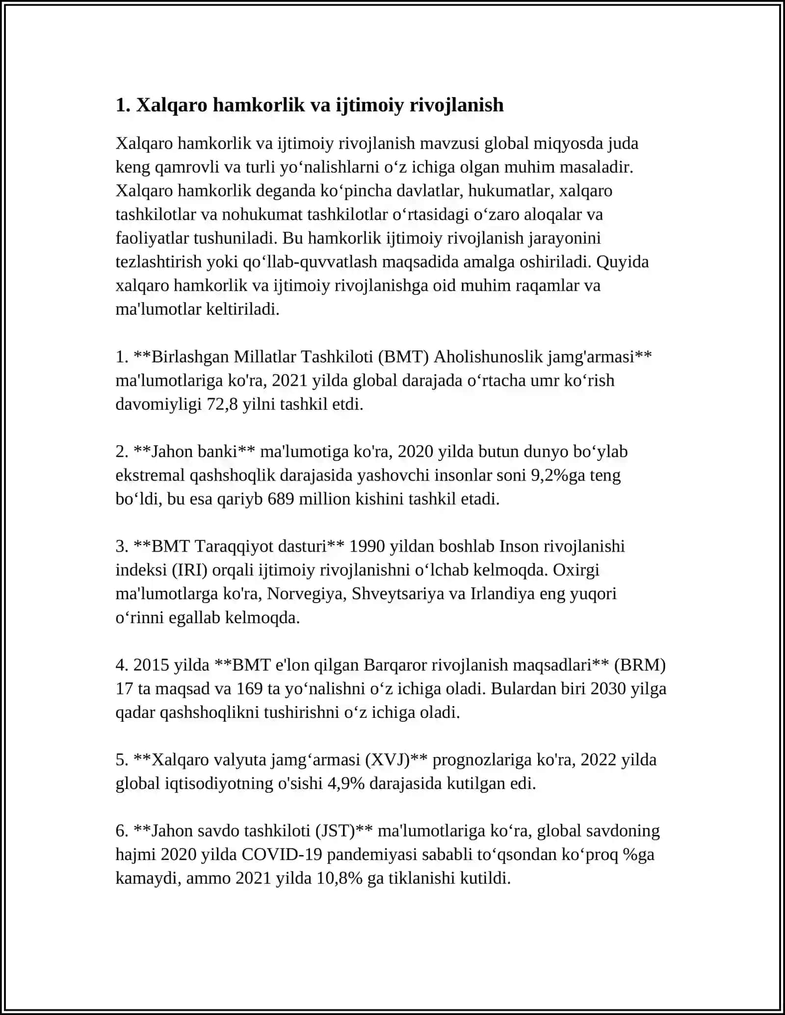 O'ZBEKISTONDA IJTIMOIY SOHADA AMALGA OSHIRILAYOTGAN O'ZGARISHLAR MAZMUNI VA MOHIYATI 4