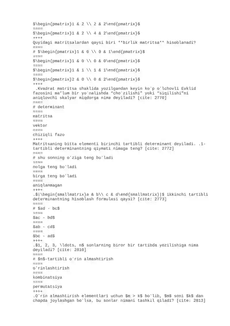 CHIZIQLI ALGEBRA 4