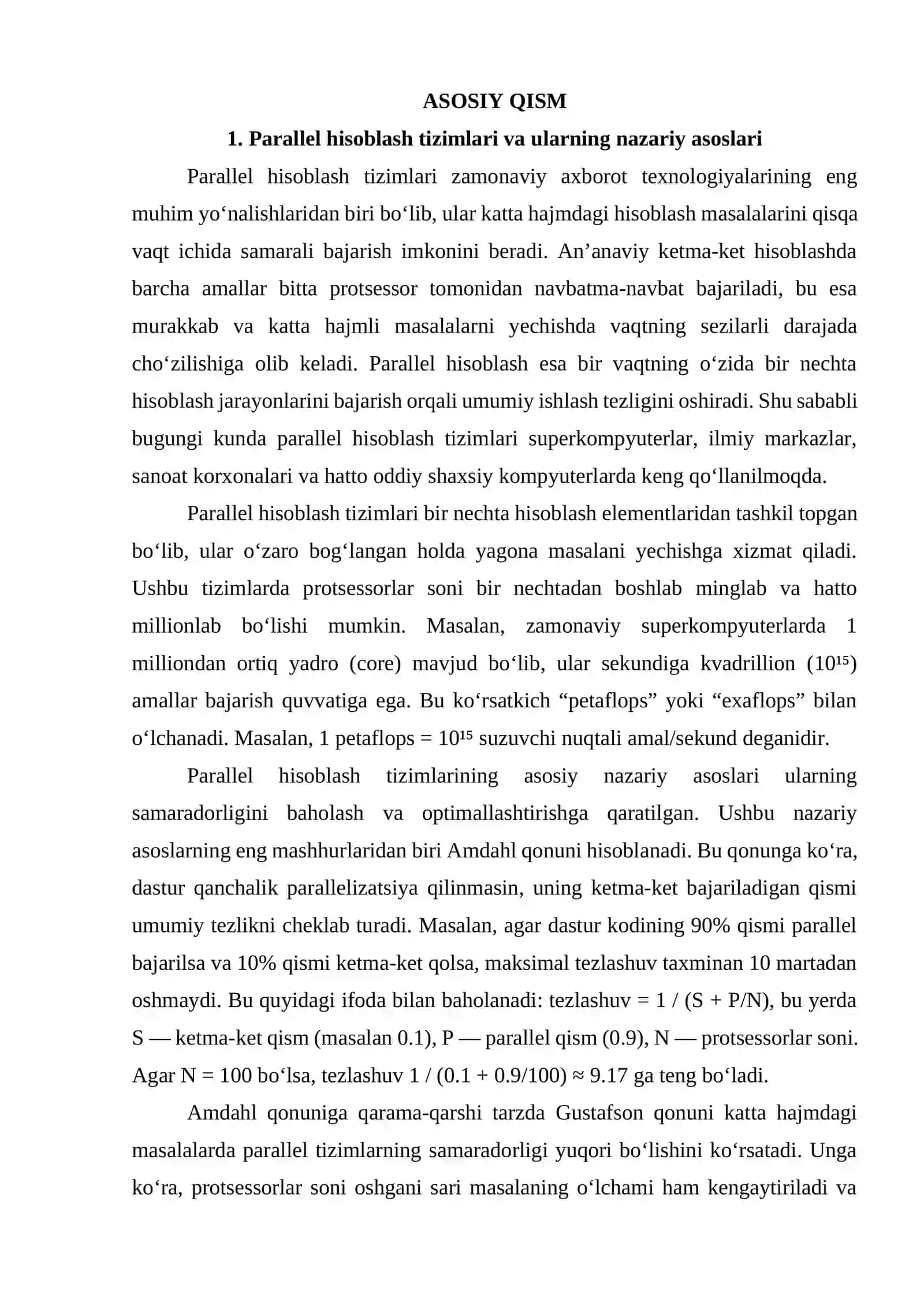 Dasturlash tillarining parallel hisoblash tizimlaridagi qo’llanilish ahamiyati 4