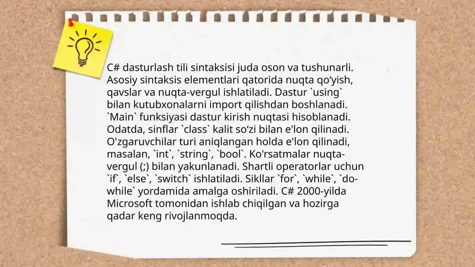 C# dasturlash tili 4