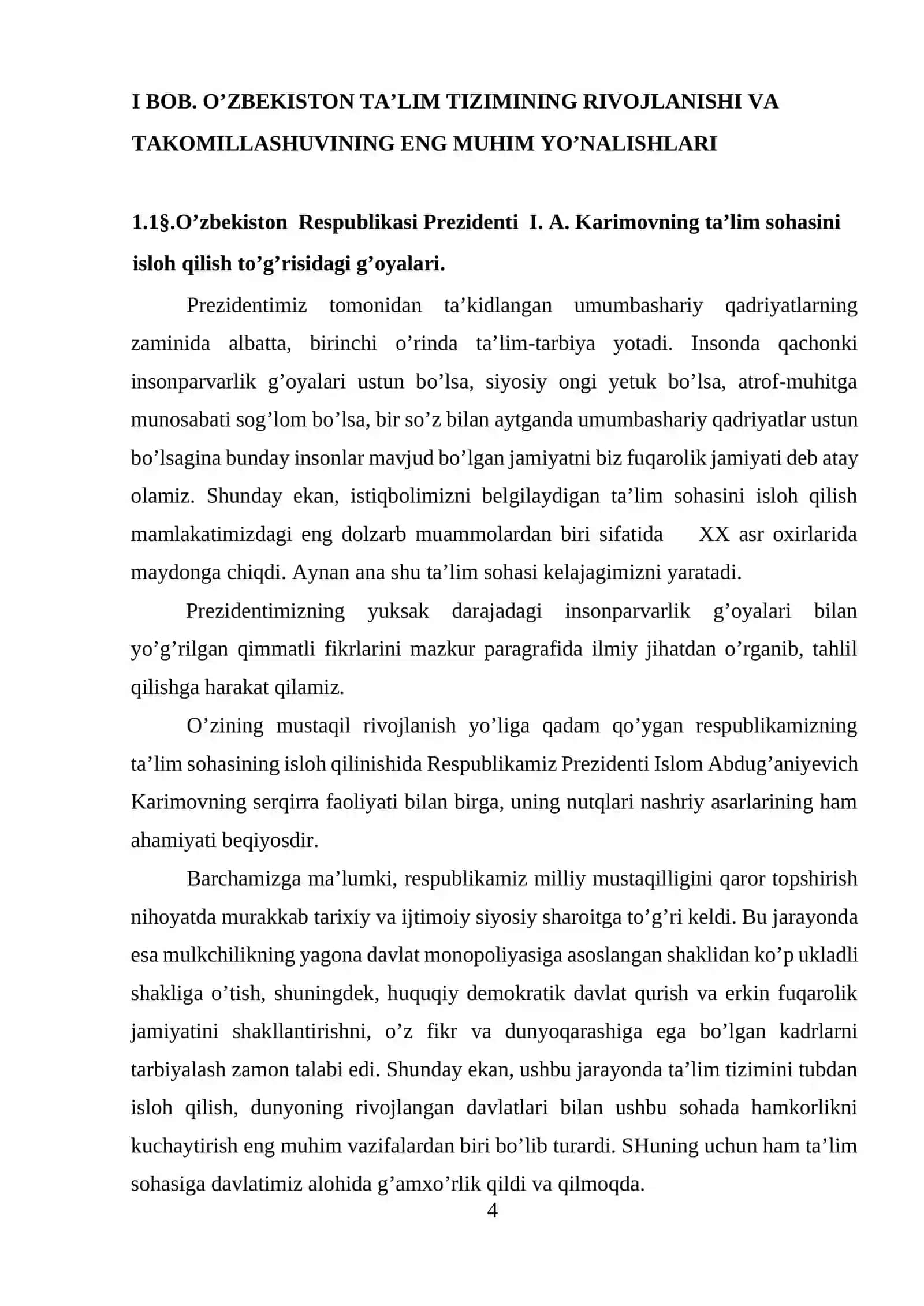 Mustaqillik yillarida ta’lim tizimidagi islohotlar va ularning ahamiyati 4