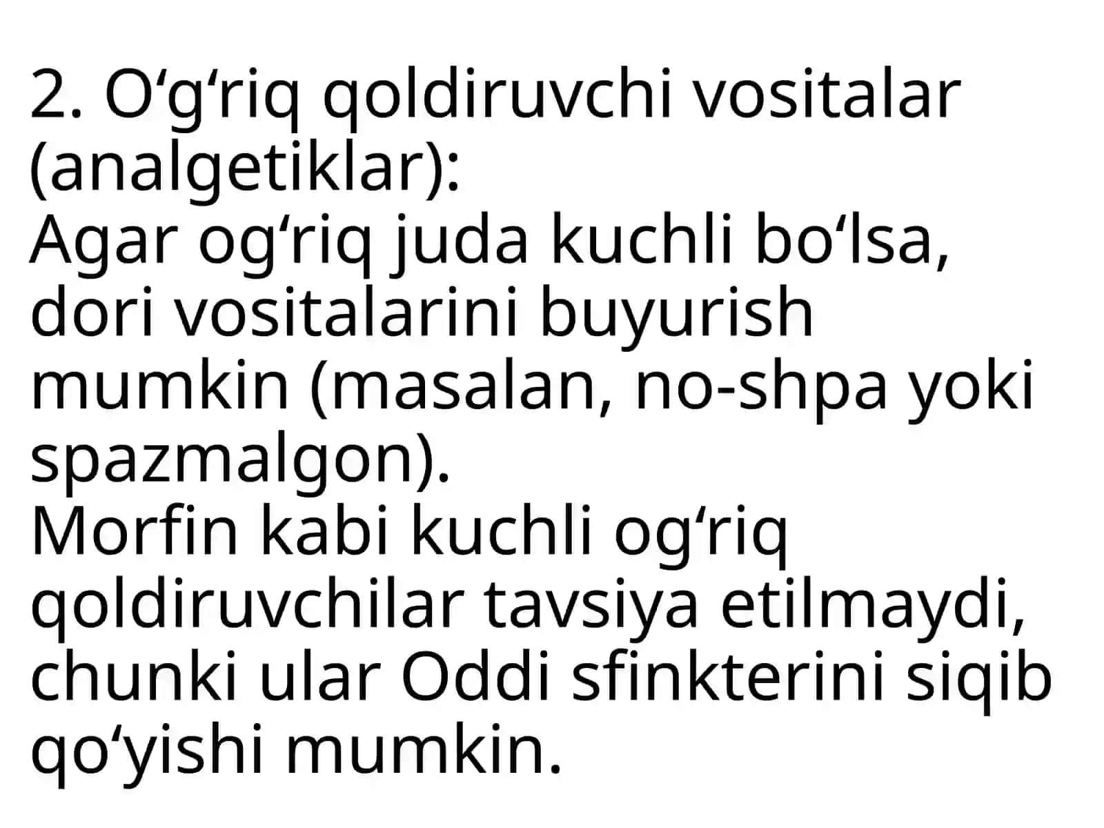 O'tkir xolesistitda birinchi yordam algoritmi 4