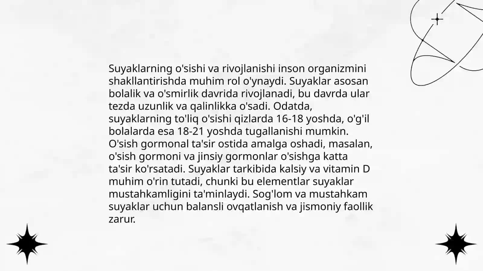 Suyaklar. Suyak turlari, bolalarda suyak kasalligi 4