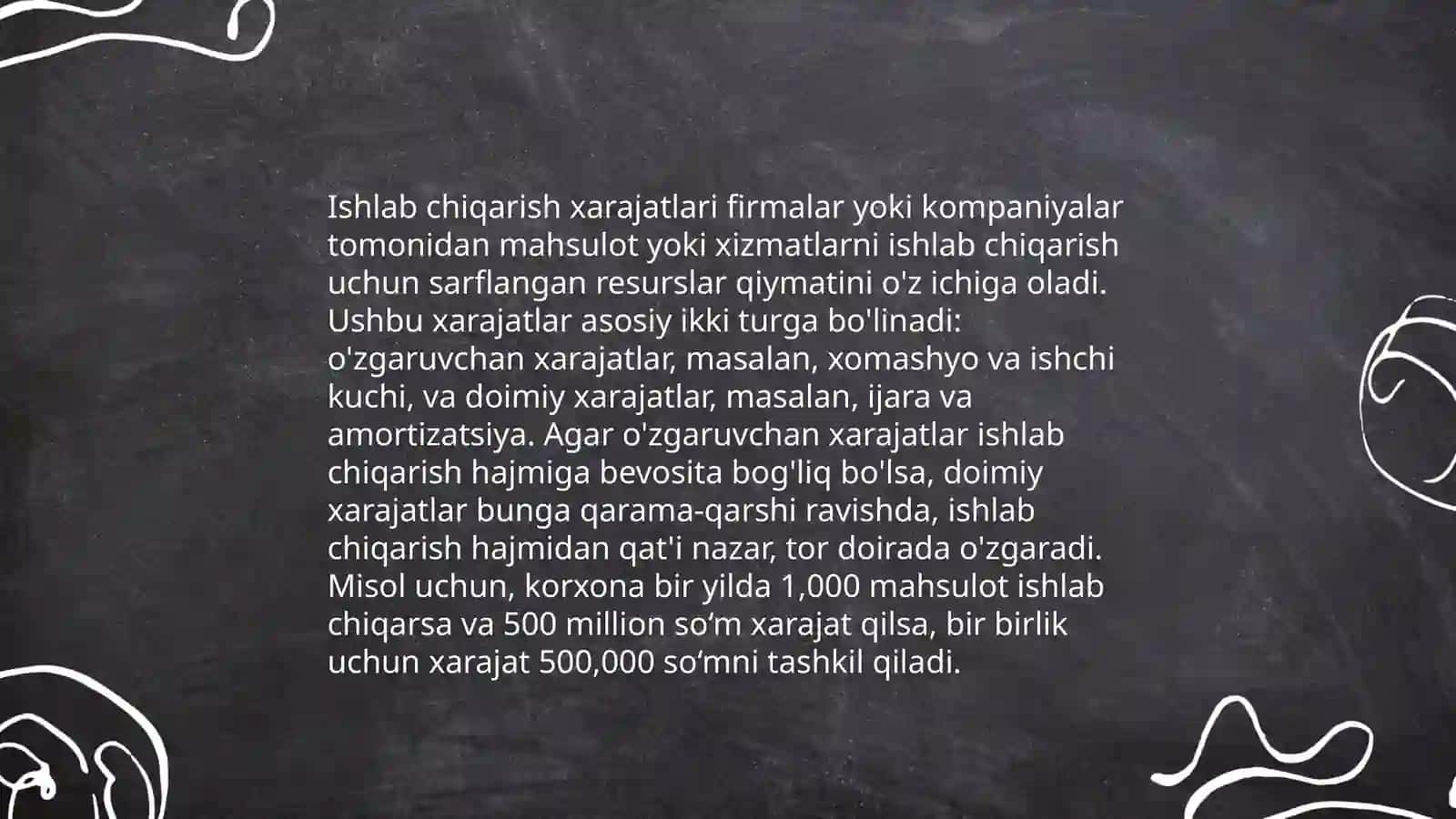 Korxona (firma) xarajatlari va ularning turlari. Foyda 4
