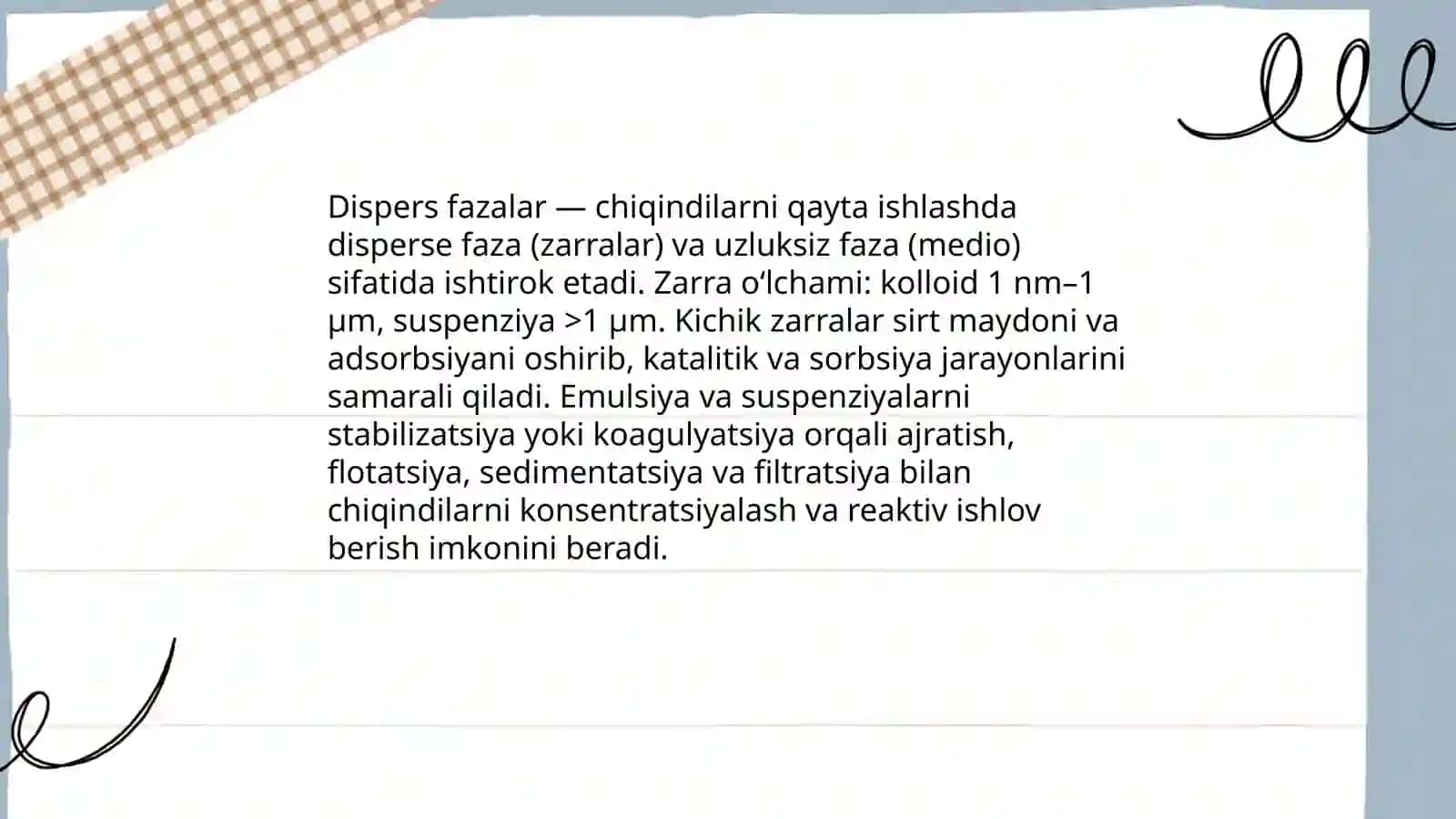 Dispers sistemalarining ta'rifi va tasnifi 4
