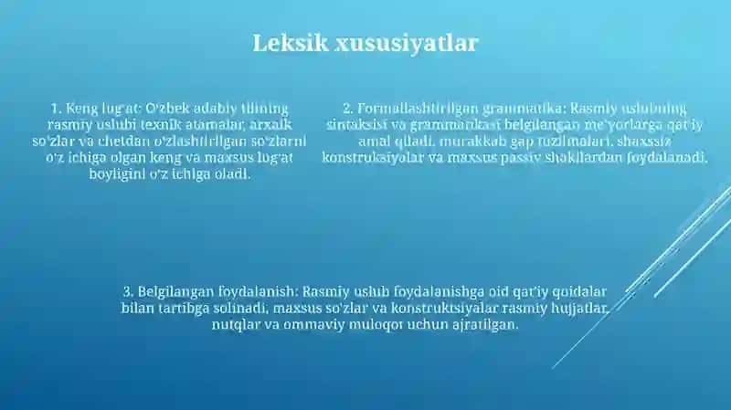 Ozbek Adabiy Tilining Rasmiy Uslubi 4