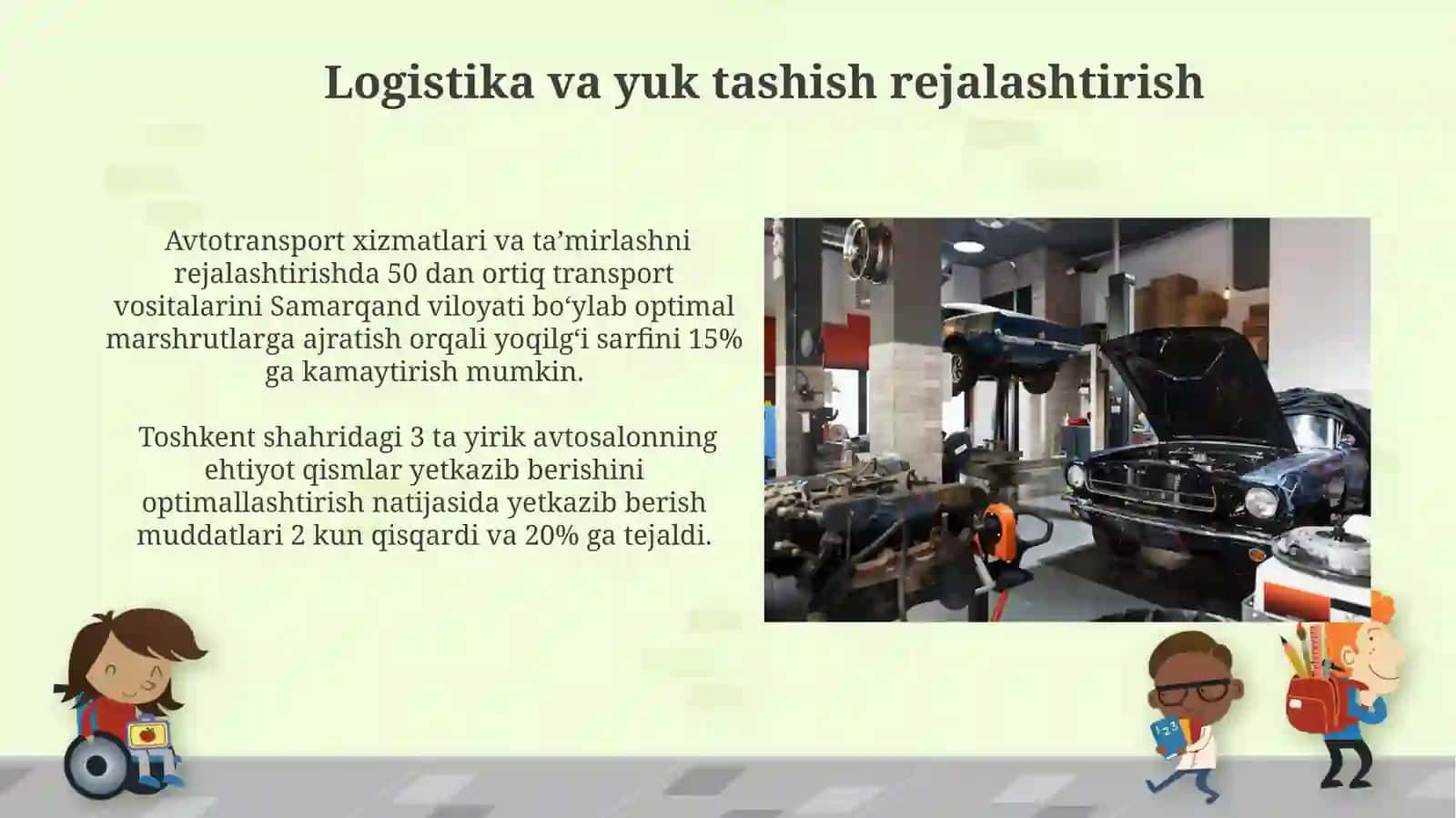 Avtomobillarga transport xizmat ko'rsatish va ta'mirlashni tashkil etish usullari 4