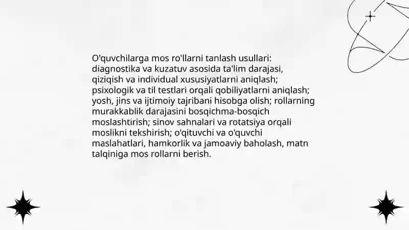 Ro'larga bo'lib o'qish tushunchasi va maqsadlari 4