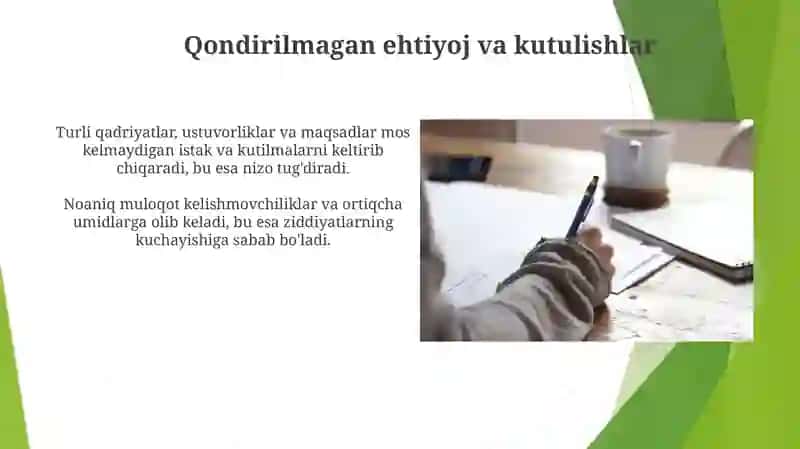 Shaxsiy konfliktlarning asosiy muammosi 4