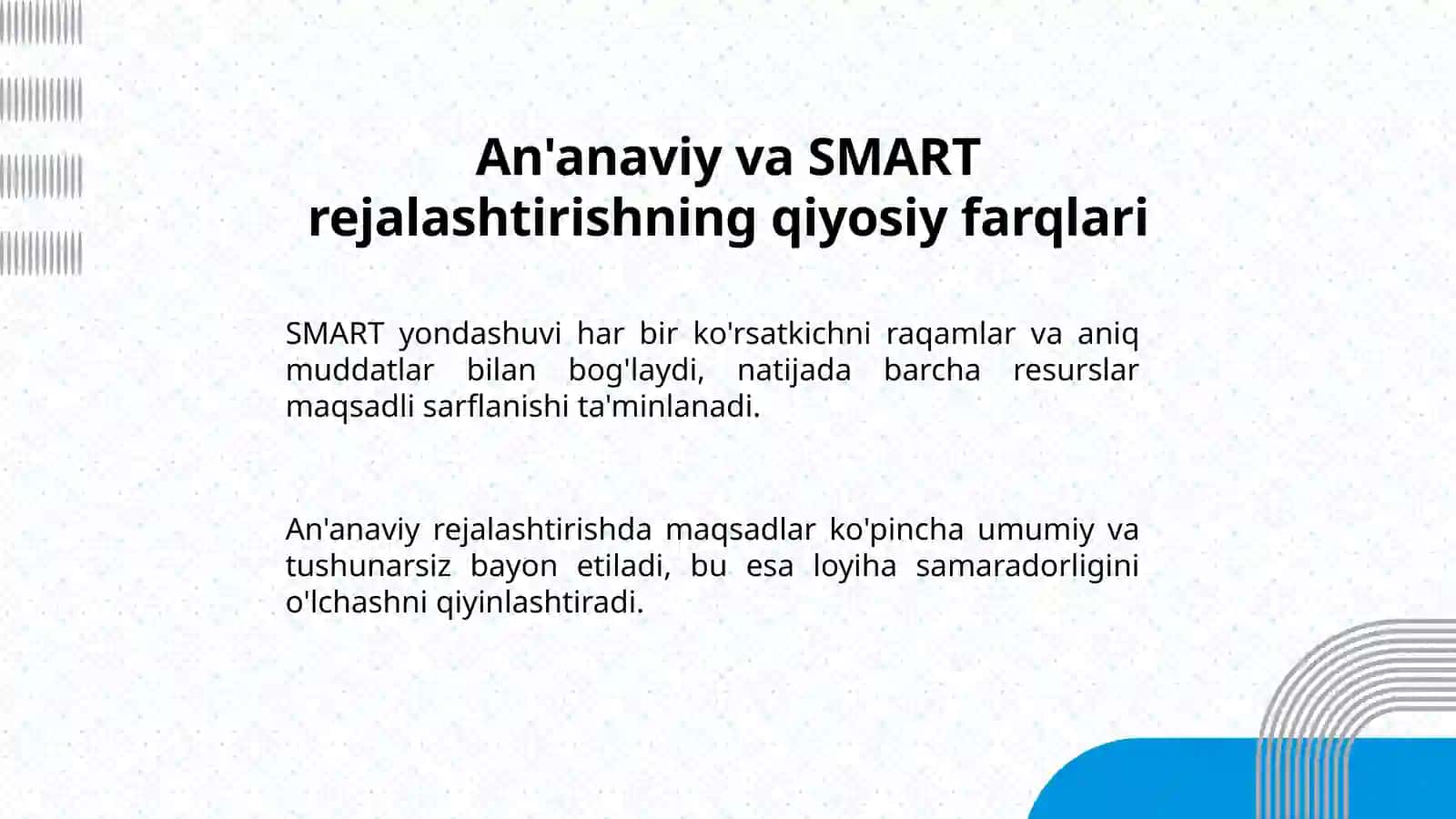 Ijtimoiy rejalashtirishda SMART 4