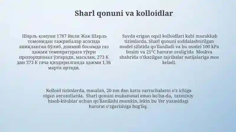 Gaz qonunlarining kolloid eritmalarga tatbiqi 4