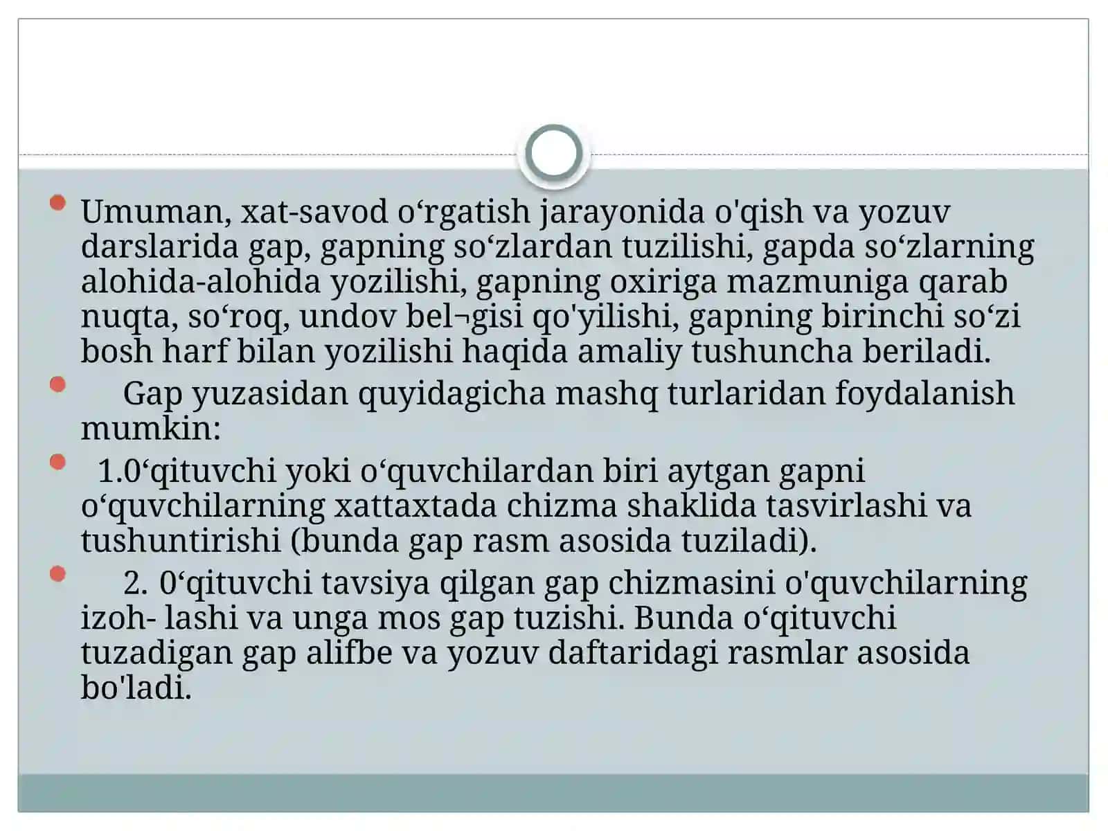 SAVOD O’RGATISH DAVRIDA GAP USTIDA ISHLASH 4