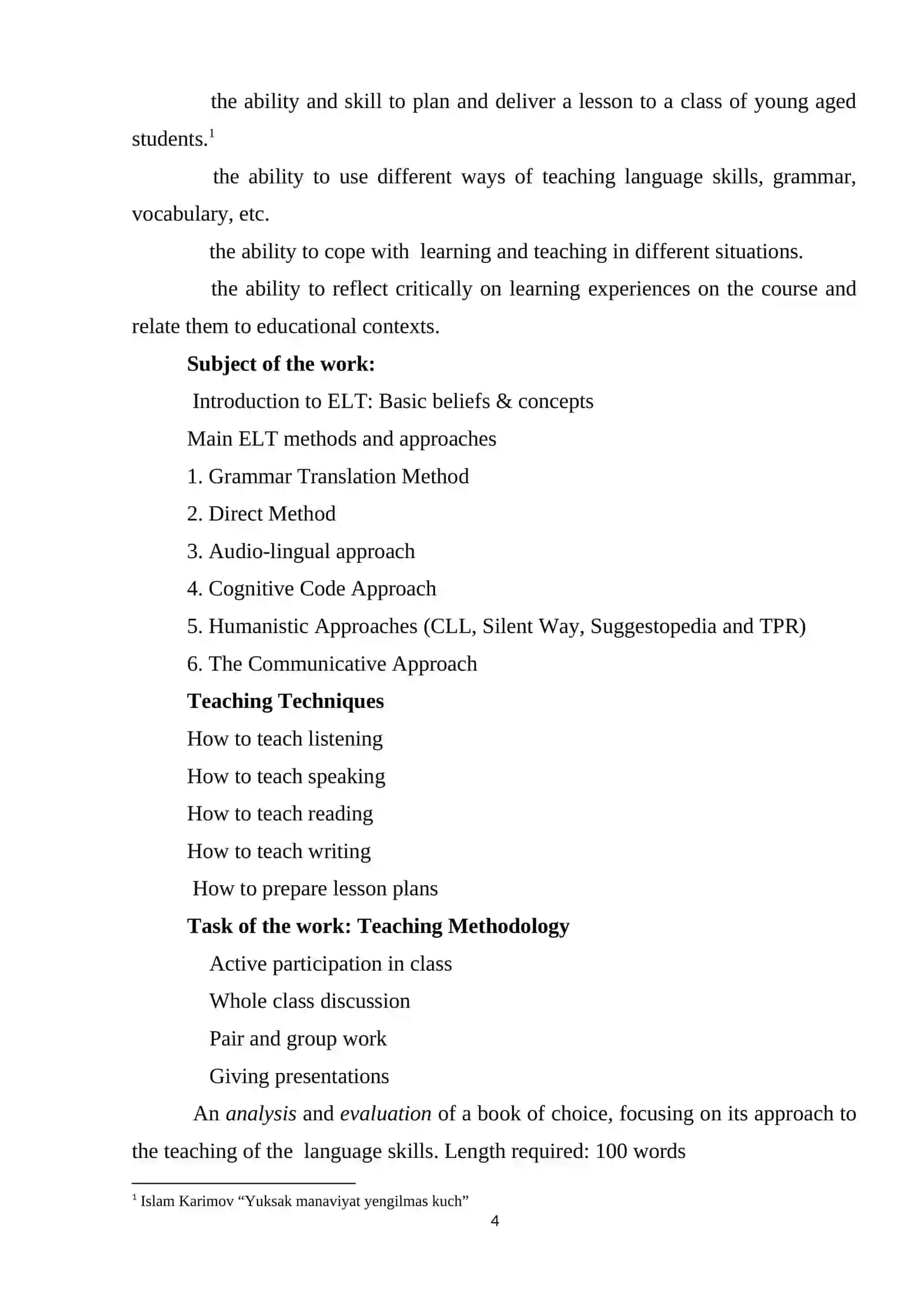 INTERACTIVE METHDS OF LANGUAGE TEACHING FOR YOUNG AGED LEARNERS 4