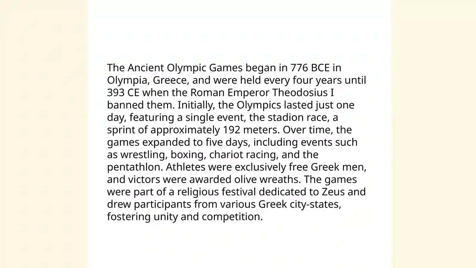 Olimpiya o'yinlari Tarixi 4