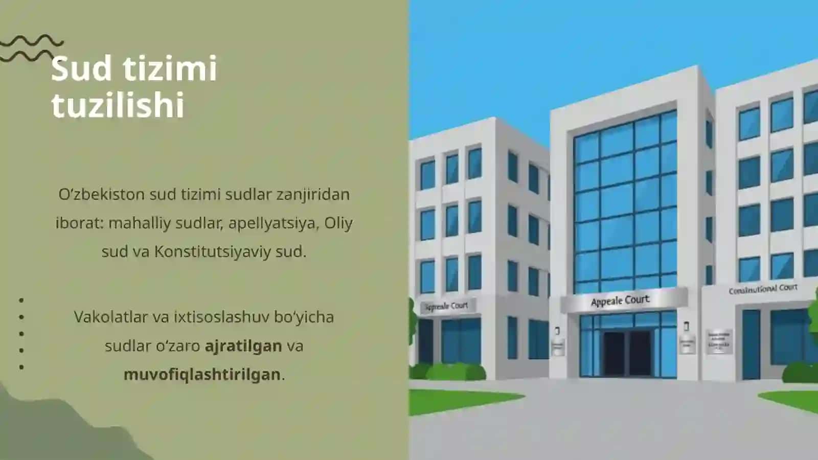 Oliy Sud va Konstitutsiyaviy Sud rol va vakolatlar 4