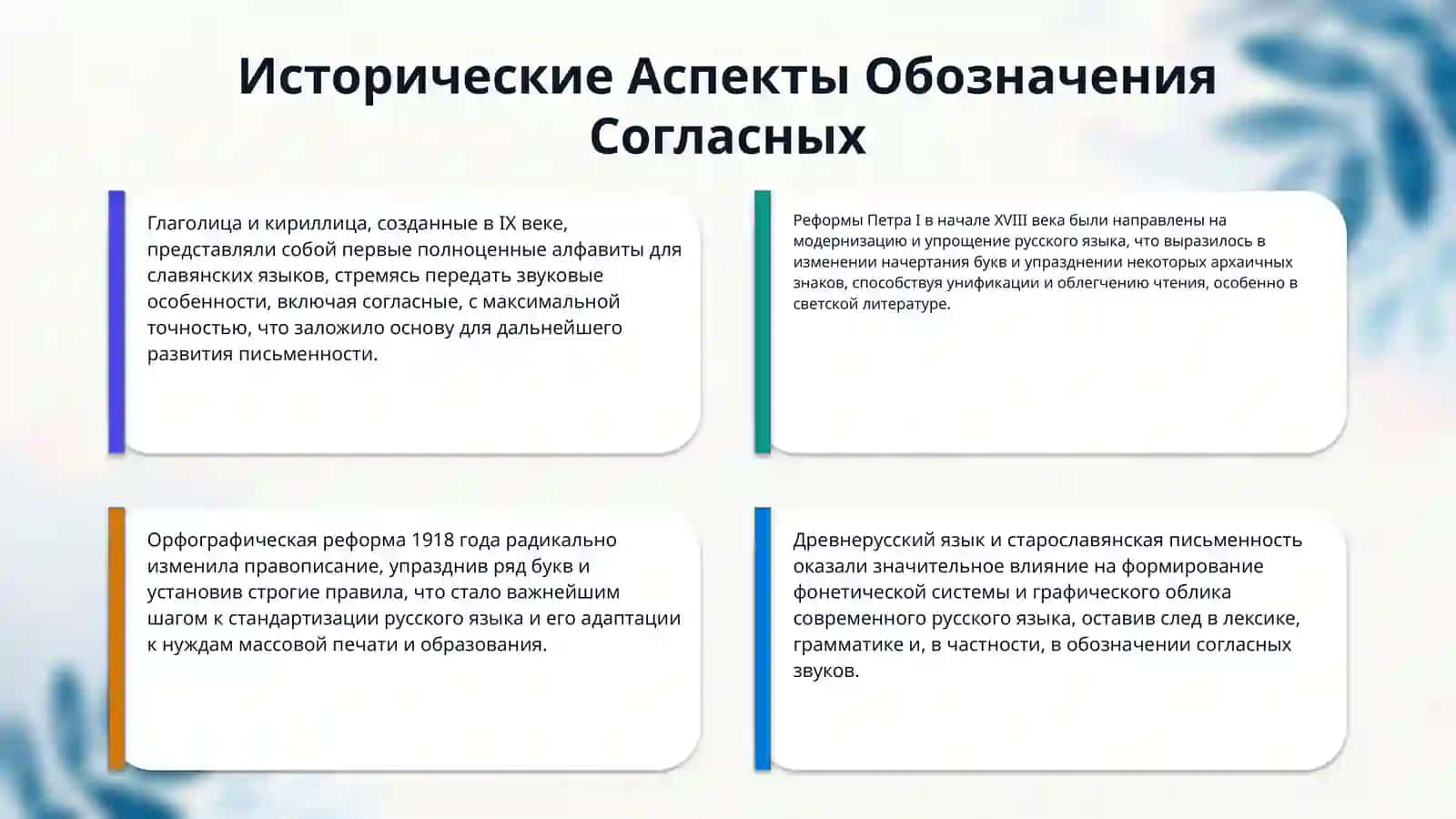 Обозначение согласных звуков. 4