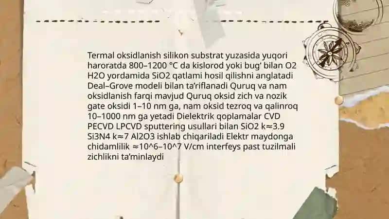 Integral mikrosxemalarning yasalish texnologiyalari 4