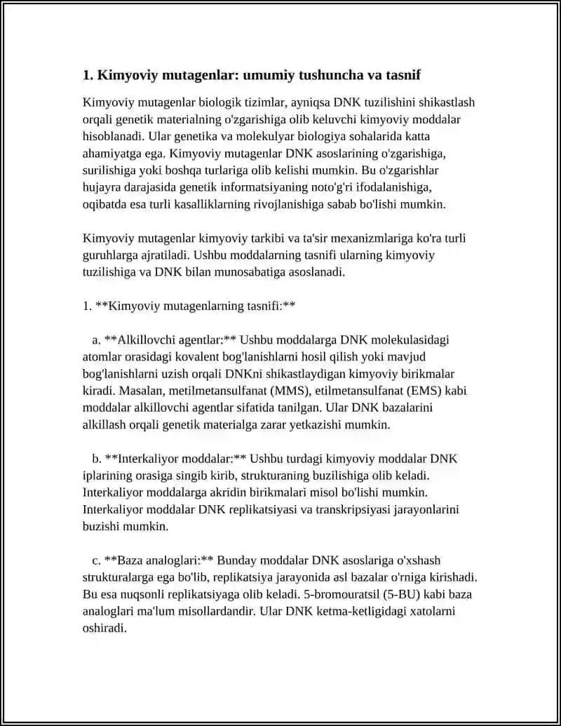 KIMYOVIY MUTAGENLAR BILAN DNKNING SHIKASTLANISHI 4