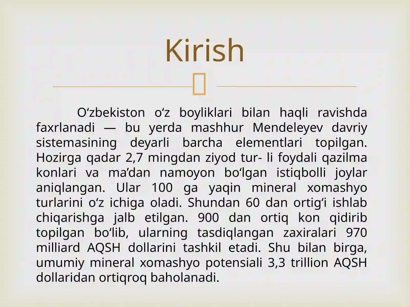 DUNYO YOQILG`I ENERGETIKA BALANSINING HOLATI VA KO`MIR QAZIB CHIQARISH TEXNOLOGIYALARI 4