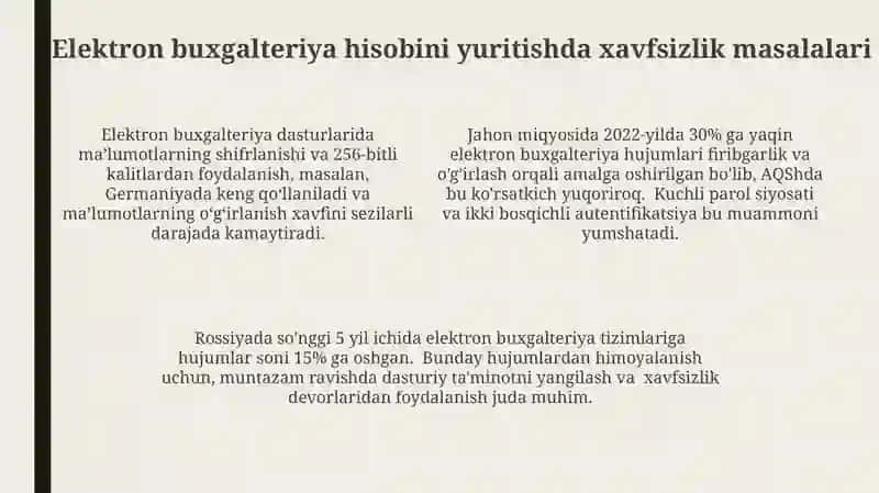Axborot elektron dasturlarini qo'llash orqali buxgalteriya hisobini yuritish bo'yicha jahon tajribasi 4