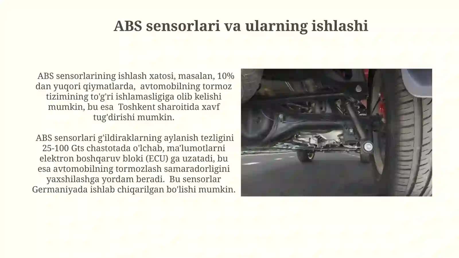 Avtomobil ABS tormozlarining ish rejimi 4